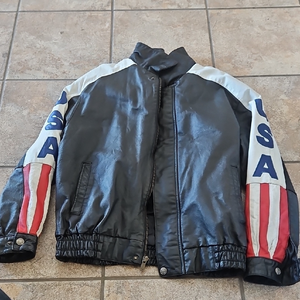 Oscar Piel Perfect Leather USA Jackt Size L